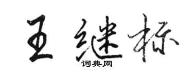 駱恆光王繼標行書個性簽名怎么寫