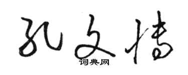 駱恆光孔文博草書個性簽名怎么寫