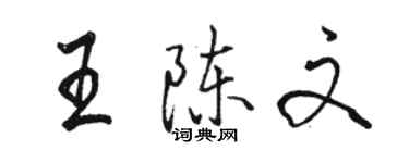 駱恆光王陳文行書個性簽名怎么寫
