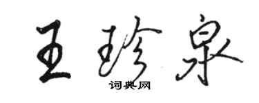 駱恆光王珍泉行書個性簽名怎么寫