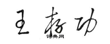 駱恆光王存功草書個性簽名怎么寫