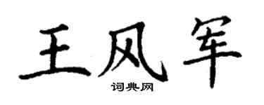 丁謙王風軍楷書個性簽名怎么寫