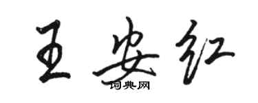 駱恆光王安紅行書個性簽名怎么寫