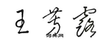 駱恆光王芳露草書個性簽名怎么寫