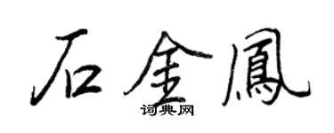 王正良石金鳳行書個性簽名怎么寫