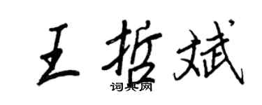 王正良王哲斌行書個性簽名怎么寫