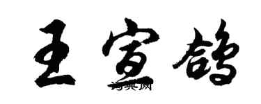 胡問遂王宣鴿行書個性簽名怎么寫