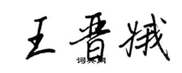 王正良王晉娥行書個性簽名怎么寫