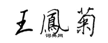 王正良王鳳菊行書個性簽名怎么寫