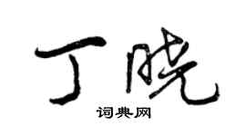 曾慶福丁曉行書個性簽名怎么寫