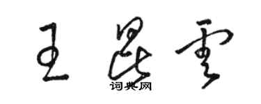 駱恆光王昆雲草書個性簽名怎么寫