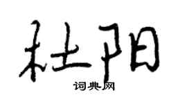 曾慶福杜陽行書個性簽名怎么寫