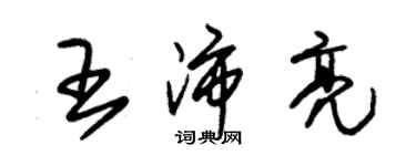 朱錫榮王沛亮草書個性簽名怎么寫