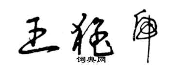 曾慶福王猛虎草書個性簽名怎么寫