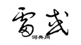 曾慶福雷或草書個性簽名怎么寫