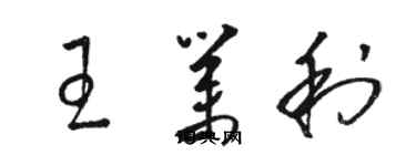 駱恆光王業利草書個性簽名怎么寫