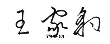 駱恆光王家豹草書個性簽名怎么寫