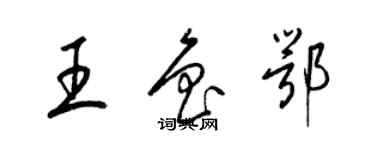 梁錦英王魯鄂草書個性簽名怎么寫