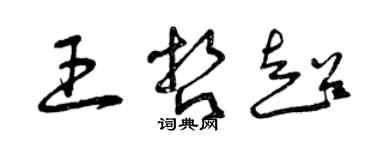 曾慶福王哲超草書個性簽名怎么寫