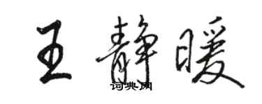 駱恆光王靜暖行書個性簽名怎么寫