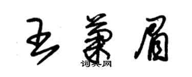 朱錫榮王菊眉草書個性簽名怎么寫