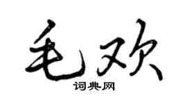曾慶福毛歡行書個性簽名怎么寫