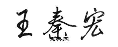駱恆光王秦宏行書個性簽名怎么寫