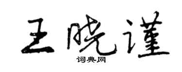 曾慶福王曉謹行書個性簽名怎么寫