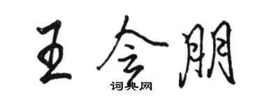 駱恆光王會朋行書個性簽名怎么寫