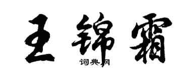 胡問遂王錦霜行書個性簽名怎么寫