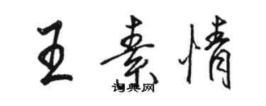 駱恆光王素情行書個性簽名怎么寫