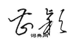 駱恆光曹穎草書個性簽名怎么寫