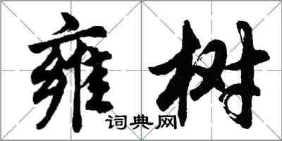 胡問遂雍樹行書怎么寫