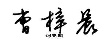 朱錫榮曹梓晨草書個性簽名怎么寫