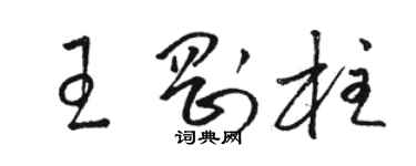 駱恆光王剛柱草書個性簽名怎么寫