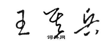 駱恆光王其兵草書個性簽名怎么寫