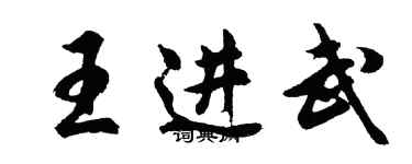 胡問遂王進武行書個性簽名怎么寫