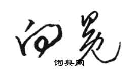 駱恆光向冕草書個性簽名怎么寫