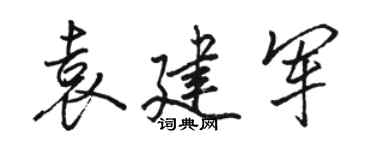 駱恆光袁建軍行書個性簽名怎么寫