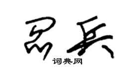 朱錫榮閻兵草書個性簽名怎么寫