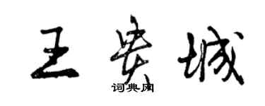 曾慶福王貴城行書個性簽名怎么寫