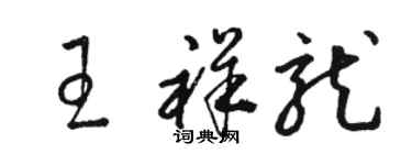 駱恆光王祥龍草書個性簽名怎么寫