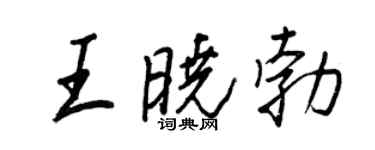 王正良王曉勃行書個性簽名怎么寫