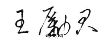 駱恆光王勵君草書個性簽名怎么寫