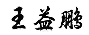 胡問遂王益鵬行書個性簽名怎么寫