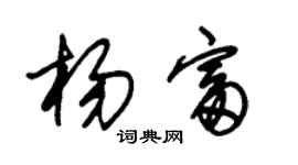朱錫榮楊富草書個性簽名怎么寫