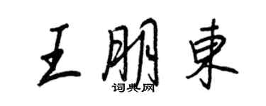 王正良王朋東行書個性簽名怎么寫
