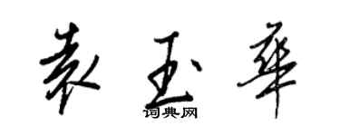 王正良袁玉華行書個性簽名怎么寫