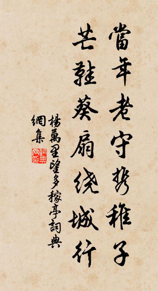 楊萬里當年老守攜稚子,芒鞋葵扇繞城行書法作品欣賞