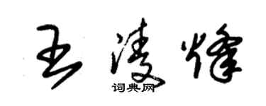 朱錫榮王凌烽草書個性簽名怎么寫